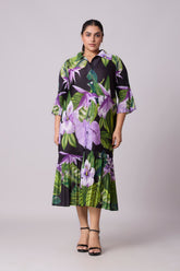 Betsy Floral Dress - Black